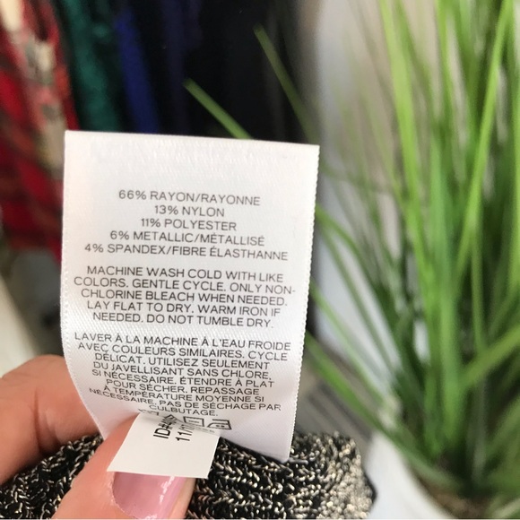 Express® Sparkly One Piece V-Neck Balletcore Body Suit Spaghetti Strap Small - Picture 10 of 11